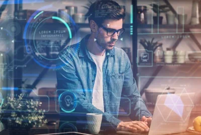 Business Man working on artificial intelligence