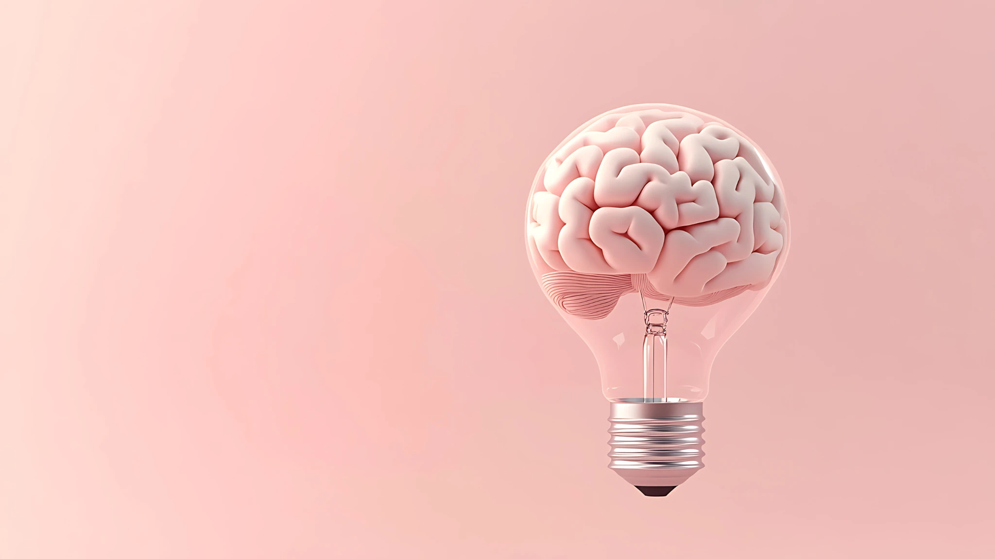 A light bulb with a brain inside, symbolizing creativity and innovative ideas.