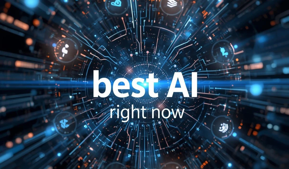 A graphic showcasing the top AI technologies available today, featuring logos and names of leading AI tools.