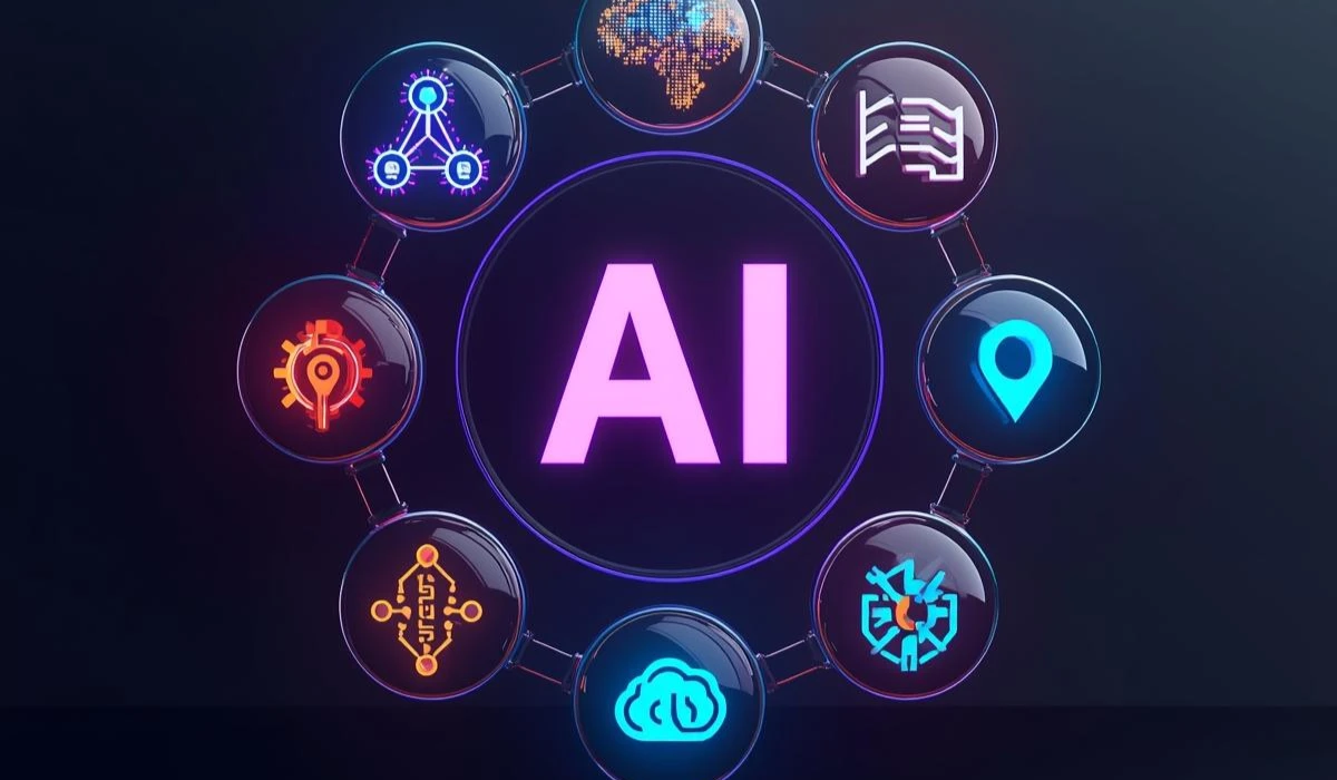 Visual representation of AI's role in the digital world, emphasizing its impact on innovation and technology advancement.