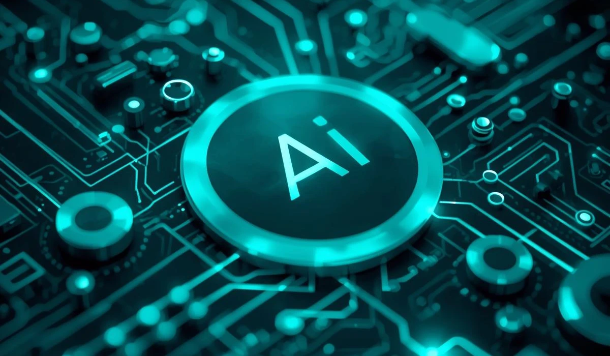 Graphic depicting AI and the Internet of Things, highlighting advanced technology and interconnected smart devices.