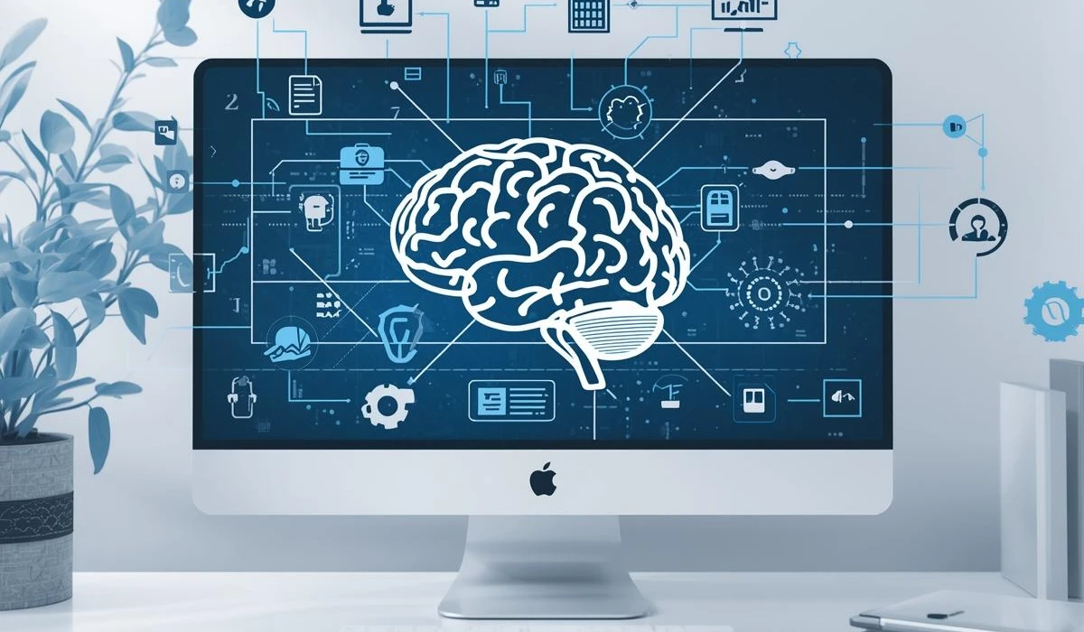 Diagram showing methods for implementing artificial intelligence in business to boost productivity and decision-making.