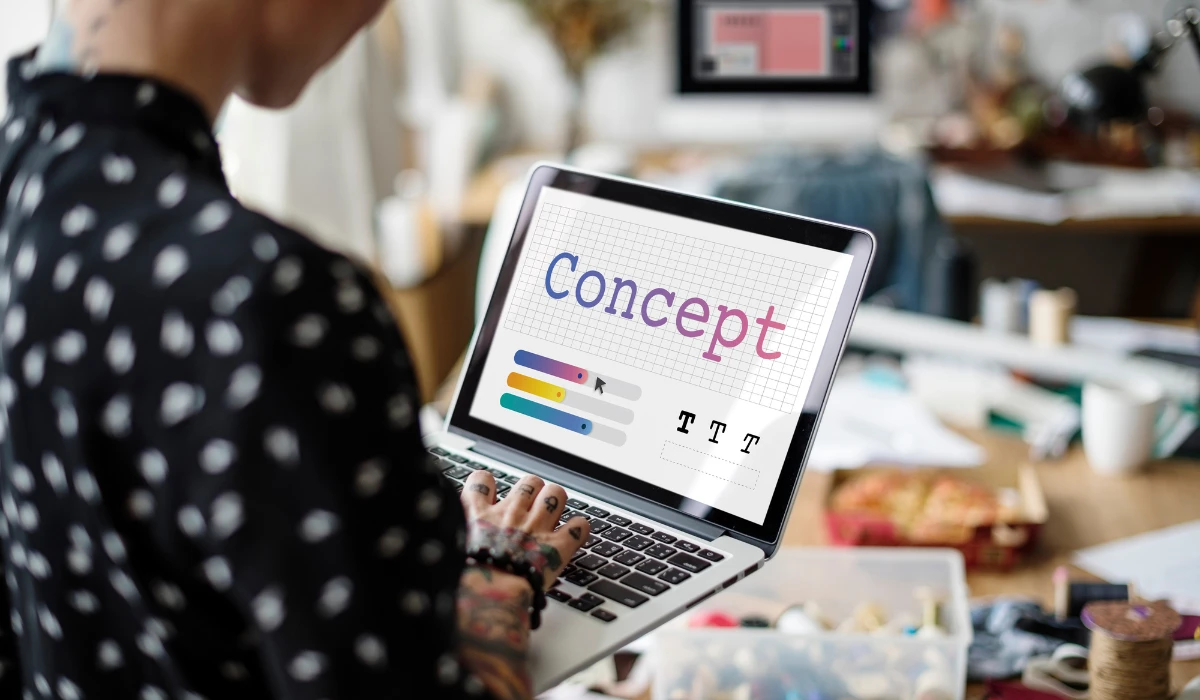 Business Concept Displayed on Laptop