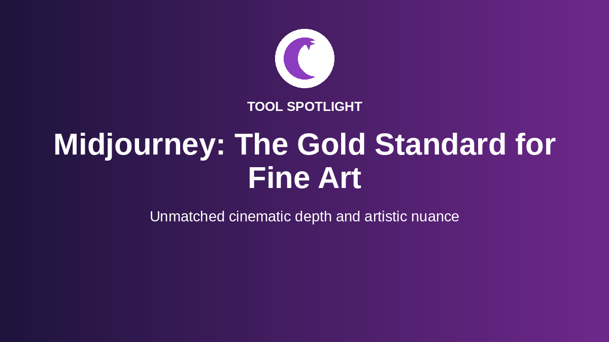 Midjourney AI image generator spotlight banner showing cinematic art capabilities