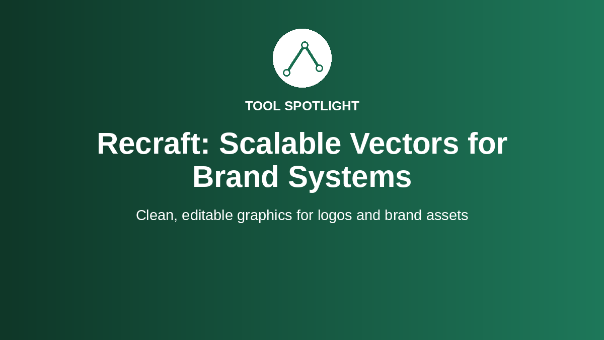 Recraft AI vector graphics generator banner for branding and logo design