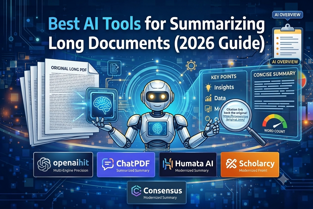 Looking for the best ai tools for summarizing documents? Discover top ai document summarizer platforms, ai pdf summarizer software, and best ai for research summaries to save hours in 2026.