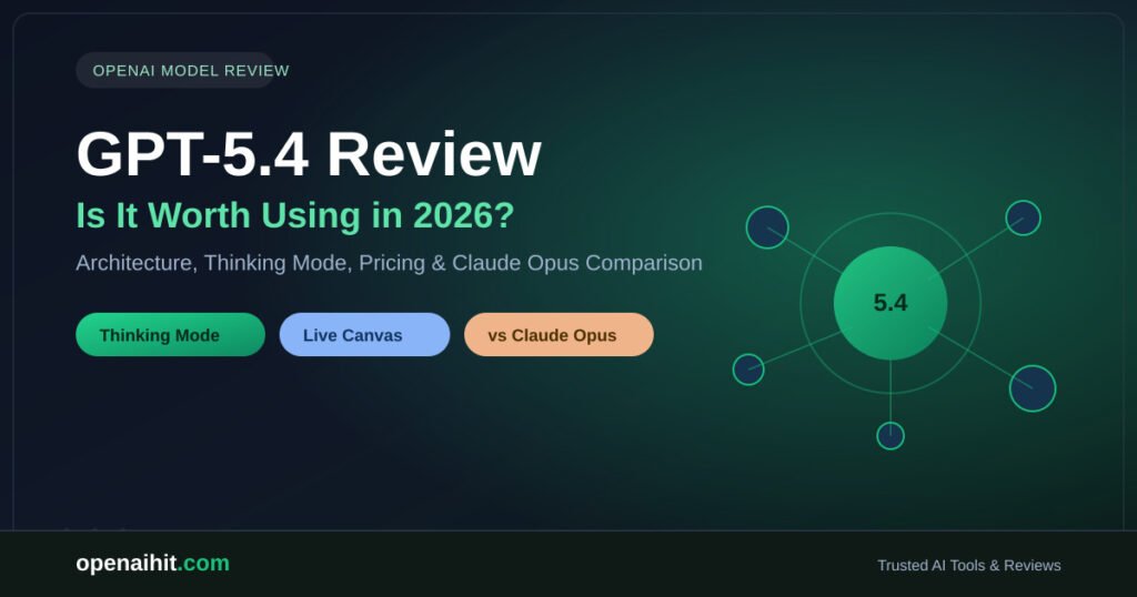 GPT-5.4 Review 2026 — architecture, Thinking Mode, and Claude Opus comparison banner