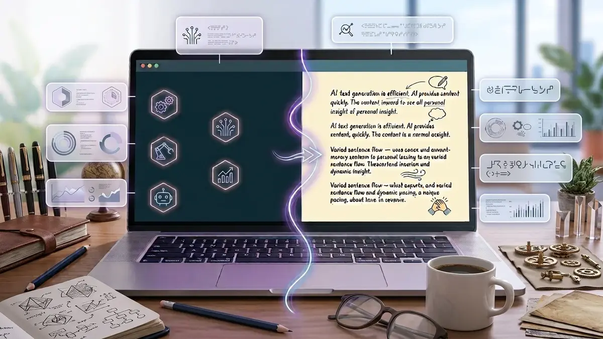 AI content generation transformed into human-sounding SEO content.